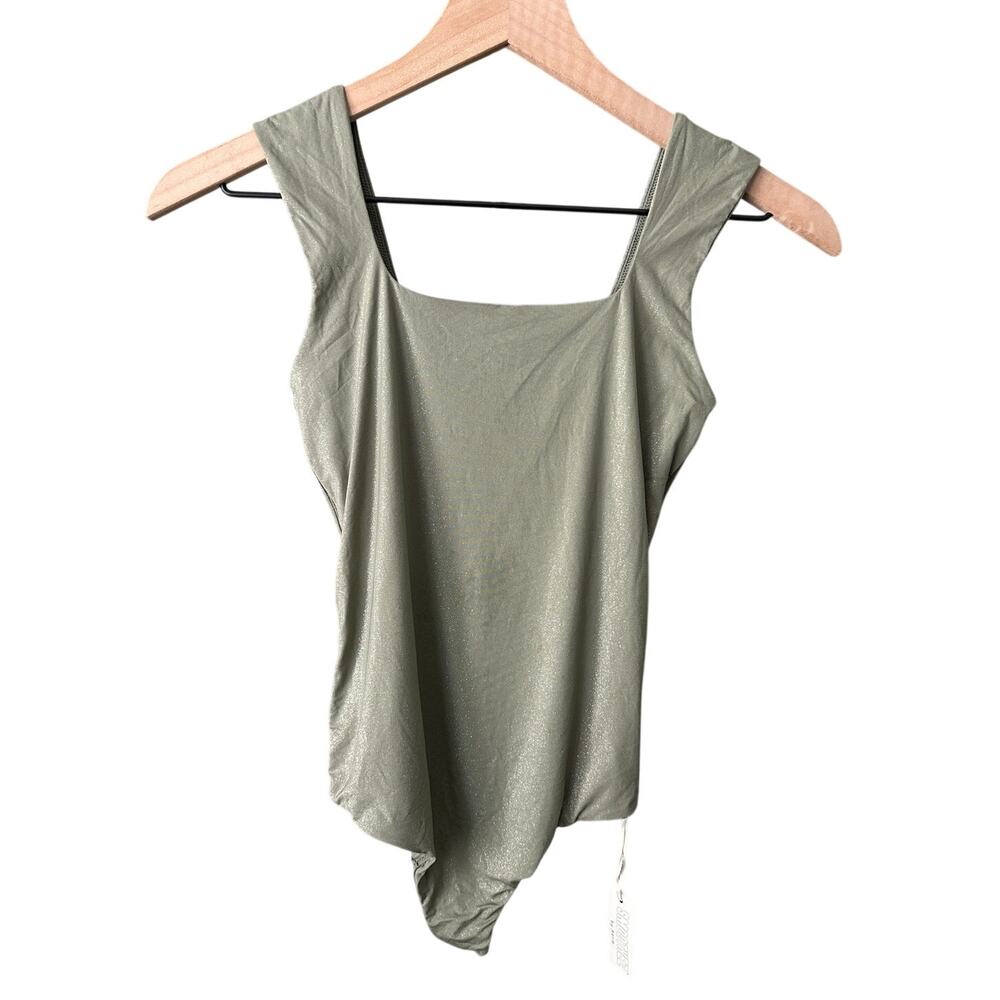 Smoothiez By Aerie Green Glitter Small Bodysuit NWT
